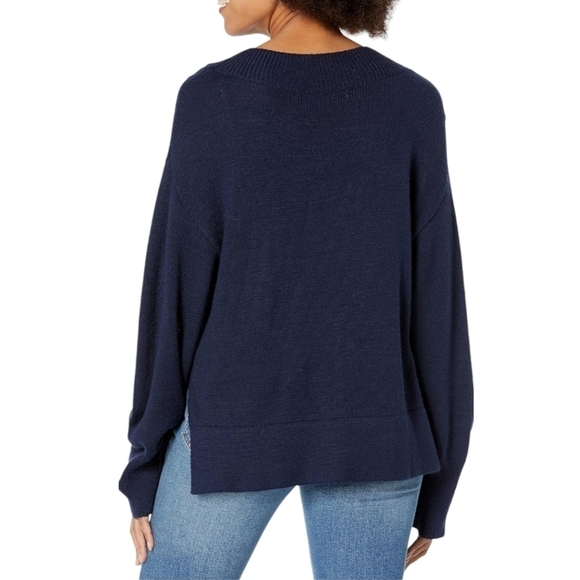 Victor Alfaro Navy Blue Oversized Silver Star “Wish” Sweater XL - Picture 5 of 6